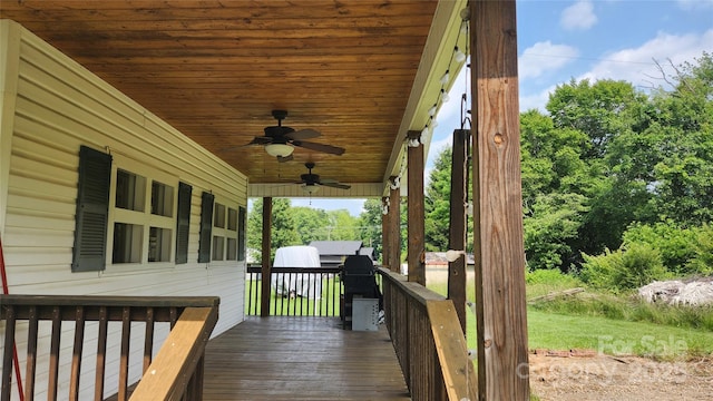 85 Oshea Ln, Waynesville, NC 28786 - deck with a ceiling fan