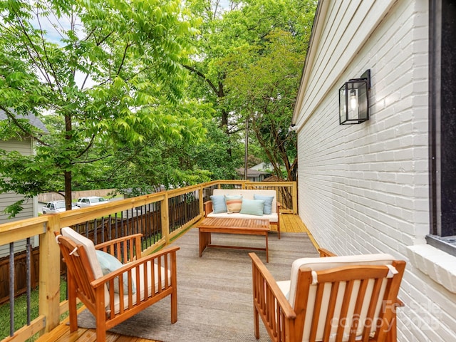 2114 Thurmond Pl, Charlotte, NC 28205 - deck featuring an outdoor hangout area