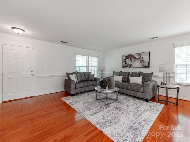 6532 Prosperity Commons Dr, Charlotte, NC 28269 - living room featuring light wood-type flooring and baseboards