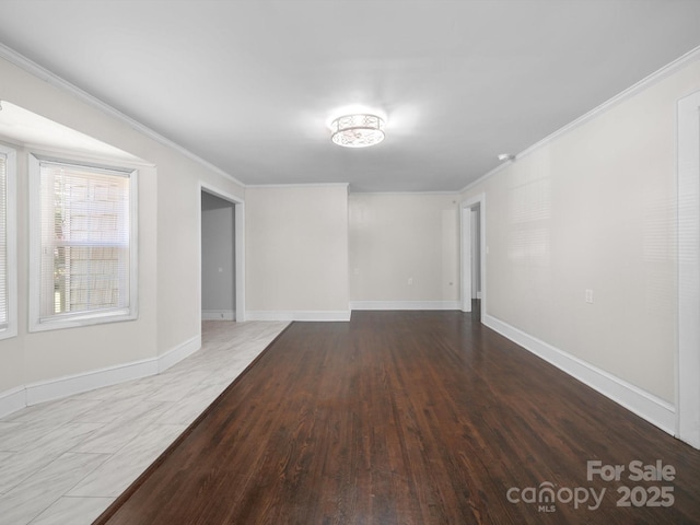 322 Peachtree St, Albemarle, NC 28001 - spare room with crown molding and wood finished floors