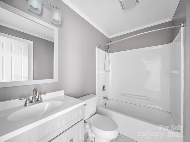 322 Peachtree St, Albemarle, NC 28001 - bathroom with vanity,  shower combination, and crown molding