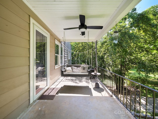 322 Peachtree St, Albemarle, NC 28001 - patio / terrace with a ceiling fan