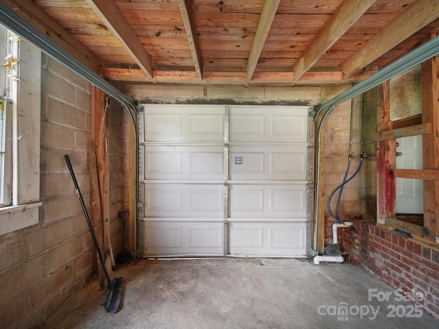 322 Peachtree St, Albemarle, NC 28001 - garage with concrete block wall