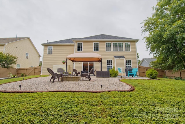 4001 Brook Valley Run, Monroe, NC 28110 - back of property featuring a patio and a gazebo
