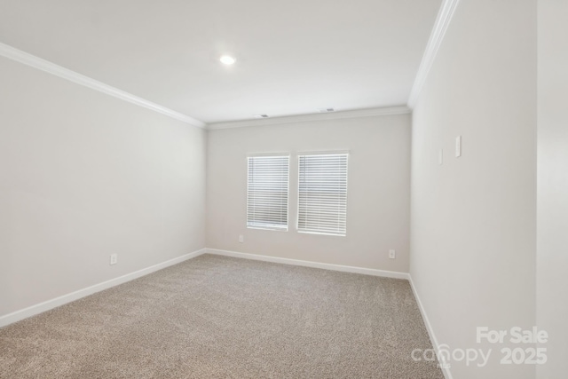 2119 Rolling Hills Ct, Stanley, NC 28164 - empty room featuring ornamental molding, carpet floors, and recessed lighting
