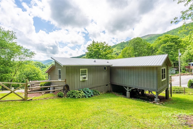 131 Apple Blossom Ln, Maggie Valley, NC 28751 - rear view of house featuring metal roof and a mountain view