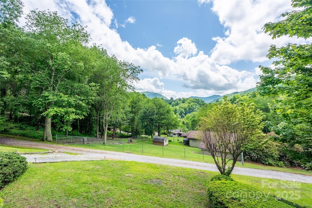 131 Apple Blossom Ln, Maggie Valley, NC 28751 - view of yard with a mountain view