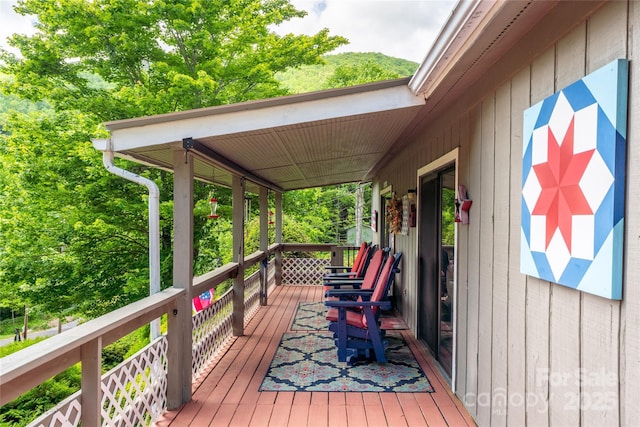 131 Apple Blossom Ln, Maggie Valley, NC 28751 - view of wooden porch