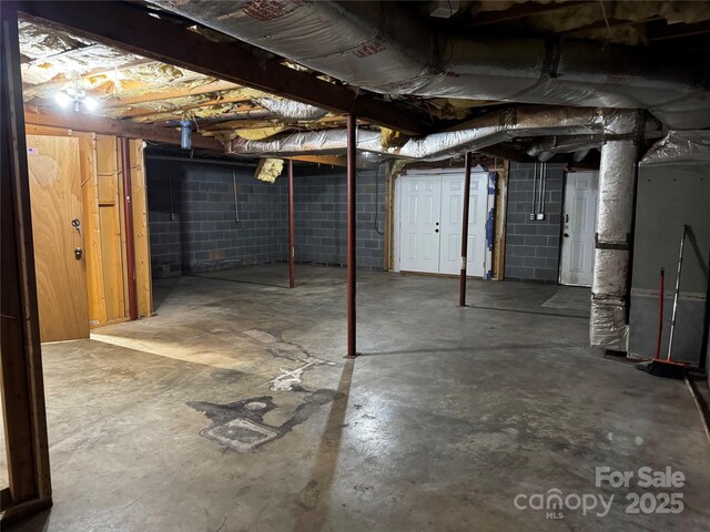 103 Sycamore Rd, Salisbury, NC 28147 - unfinished below grade area featuring concrete block wall
