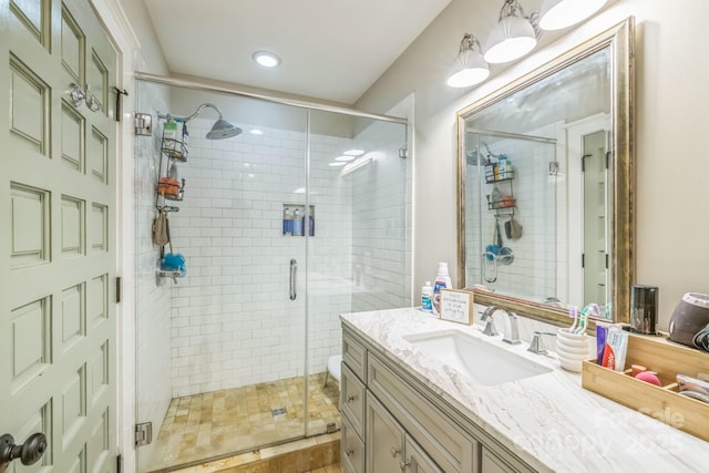 432 4th Street Pl SW, Hickory, NC 28602 - full bath with vanity and a shower stall