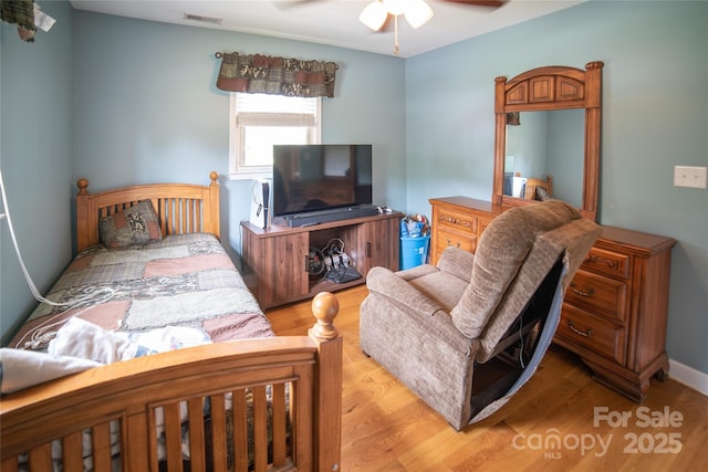 2411 Allendale Cir, Lenoir, NC 28645 - bedroom featuring wood finished floors and a ceiling fan