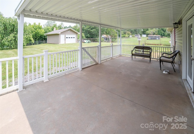 2411 Allendale Cir, Lenoir, NC 28645 - view of patio / terrace featuring an outdoor structure