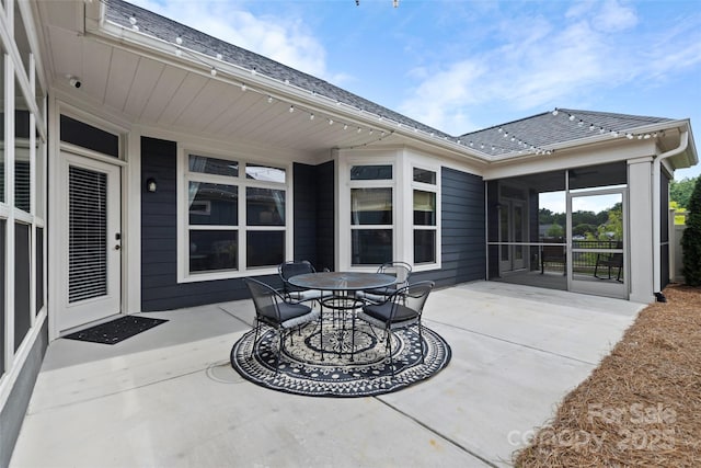 1712 Askern Ct, Waxhaw, NC 28173 - view of patio / terrace with a sunroom and outdoor dining area