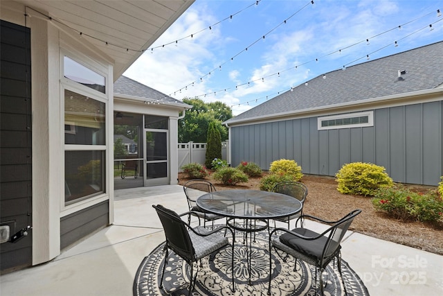 1712 Askern Ct, Waxhaw, NC 28173 - view of patio / terrace with a sunroom and outdoor dining area