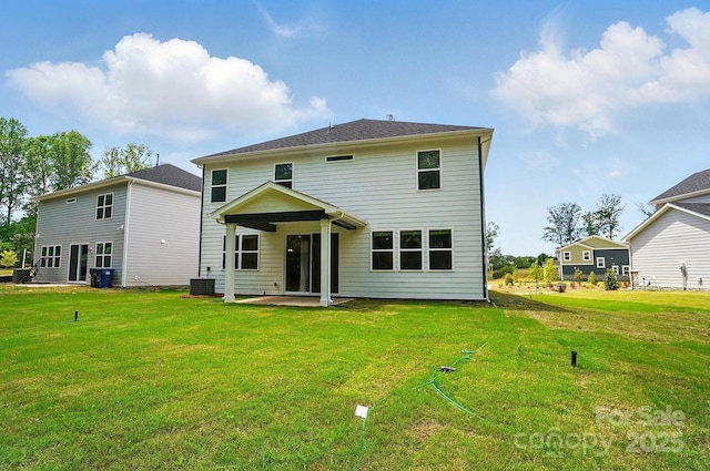 9957 Cask Way, Huntersville, NC 28078 - rear view of house with a patio area and a lawn