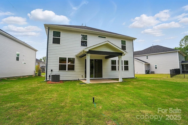 9957 Cask Way, Huntersville, NC 28078 - back of property with a patio, a yard, and cooling unit