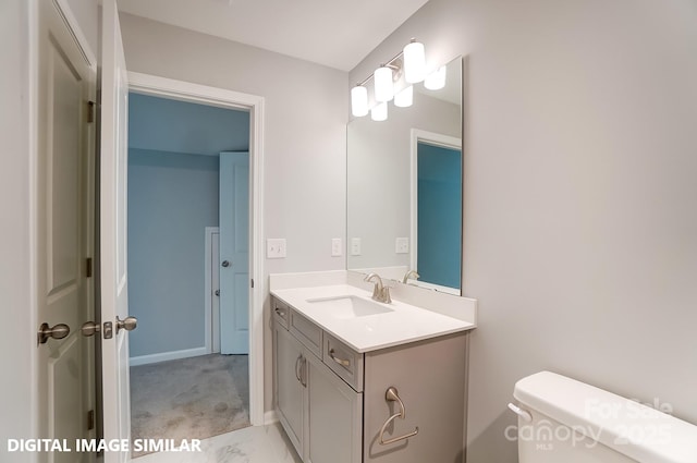 9842 Quercus Ln, Huntersville, NC 28078 - bathroom featuring vanity and toilet