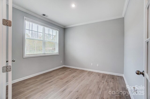 9934 Cask Way, Huntersville, NC 28078 - unfurnished room with crown molding and light wood-type flooring