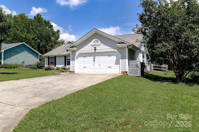 2936 Walsingham Ct, Matthews, NC 28105 - ranch-style home with concrete driveway, a garage, and roof with shingles