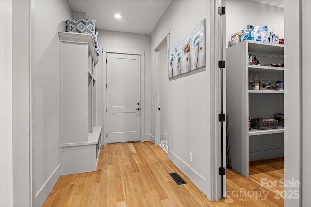 301 Rockbridge Rd Unit 22, Mills River, NC 28759 - corridor with light wood finished floors, baseboards, and recessed lighting
