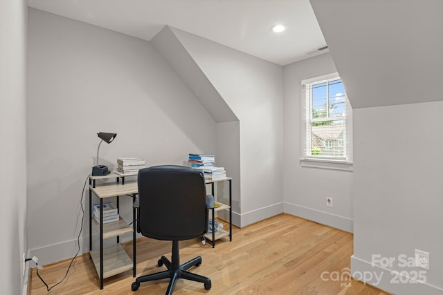 301 Rockbridge Rd Unit 22, Mills River, NC 28759 - office with baseboards, light wood-type flooring, and recessed lighting