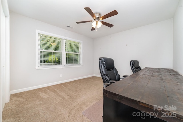 1632 Charles Raper Jonas Hwy, Mount Holly, NC 28120 - office space with a ceiling fan, carpet, and baseboards