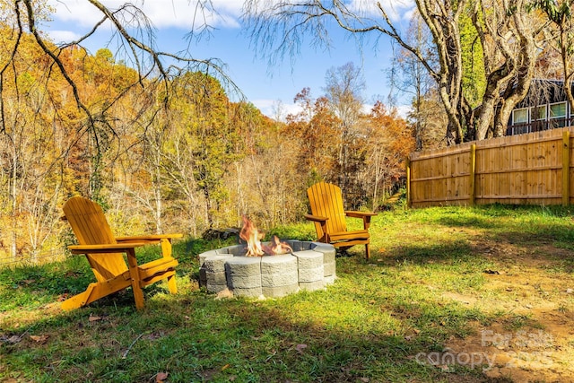 6541 Grassy Branch Rd, Bryson City, NC 28713 - view of yard with an outdoor fire pit