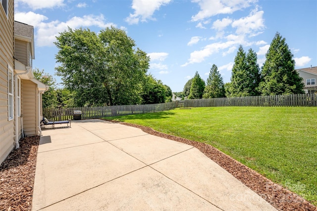 9814 Tompkins Ln, Waxhaw, NC 28173 - fenced backyard with a patio