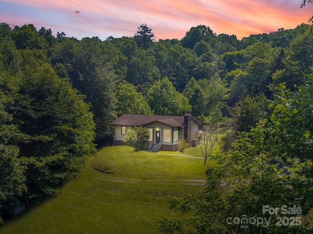 825 Pole Miller Ext, Brevard, NC 28712 - view of subject property with a heavily wooded area