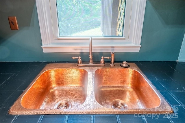 825 Pole Miller Ext, Brevard, NC 28712 - kitchen view of a sink and blue cabinetry