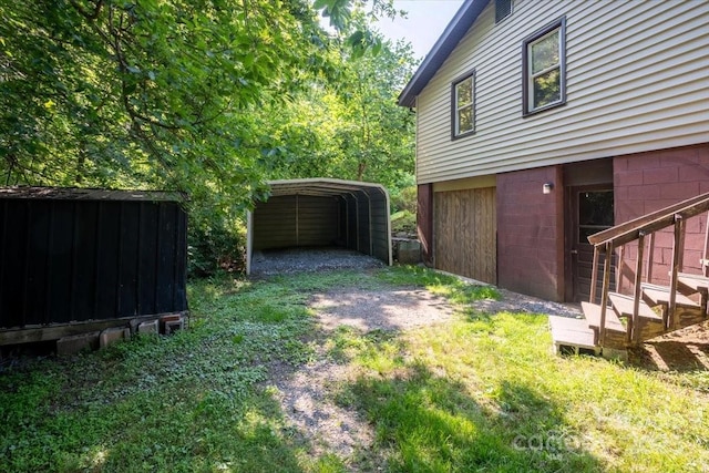825 Pole Miller Ext, Brevard, NC 28712 - view of yard featuring a carport