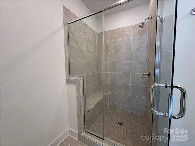 6013 Countess Dr Unit 51, Charlotte, NC 28217 - bathroom with a shower stall and baseboards