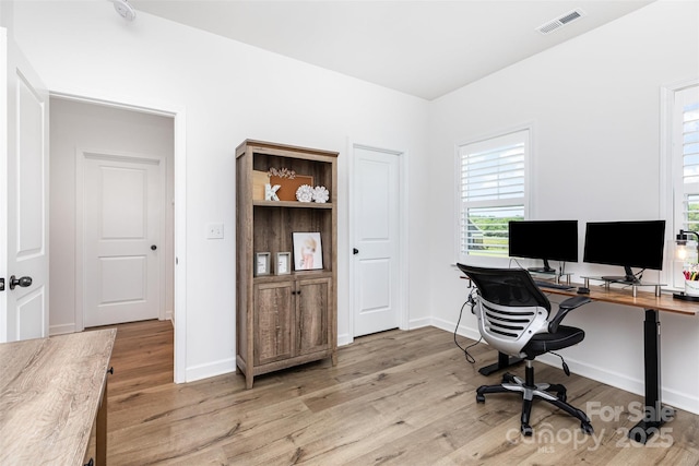 482 Lucky Dr NW, Concord, NC 28027 - home office with light wood-style floors and baseboards