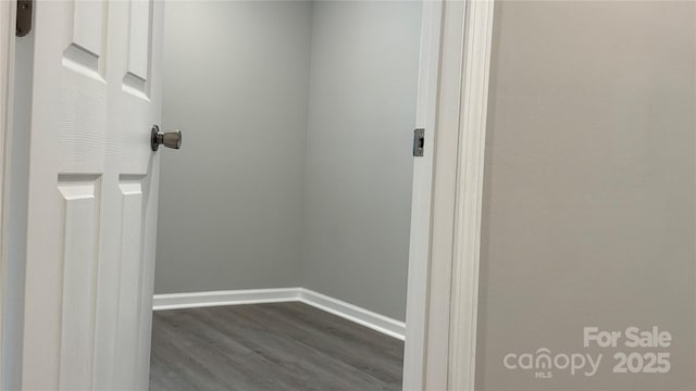 148 Forest Heights Dr, Mcadenville, NC 28101 - corridor featuring dark wood-style flooring and baseboards