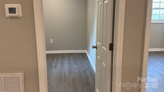 148 Forest Heights Dr, Mcadenville, NC 28101 - corridor featuring dark wood-style floors and baseboards