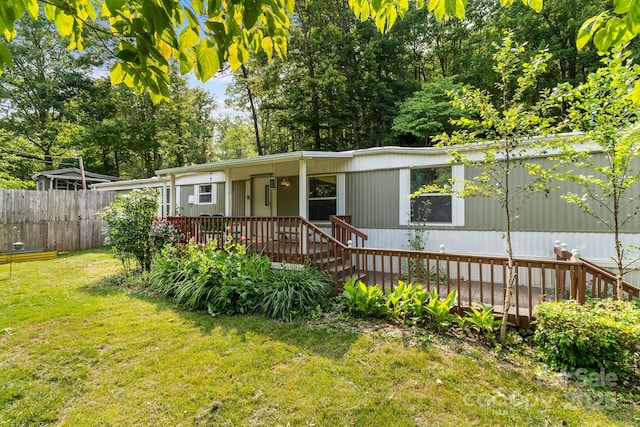 355 Dix Creek Rd, Leicester, NC 28748 - manufactured / mobile home with a deck