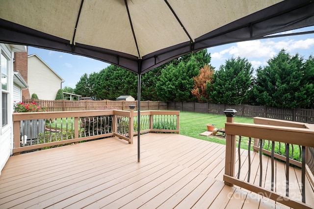 600 Capella Ct, Gastonia, NC 28056 - wooden deck with a fenced backyard and a gazebo