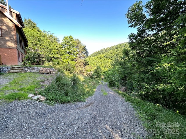 1146 Thomas Branch Rd, Marshall, NC 28753 - view of dirt / gravel road with a wooded view