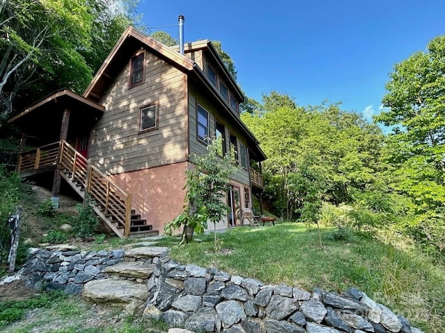 1146 Thomas Branch Rd, Marshall, NC 28753 - view of home's exterior with stairs