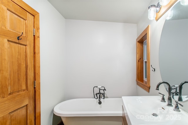 1146 Thomas Branch Rd, Marshall, NC 28753 - full bath with a freestanding tub and vanity