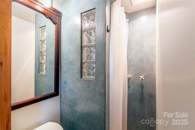 1146 Thomas Branch Rd, Marshall, NC 28753 - full bath featuring toilet and curtained shower