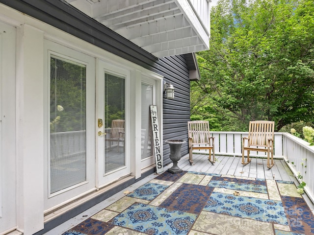 192 Shady Ln, Mill Spring, NC 28756 - view of wooden deck