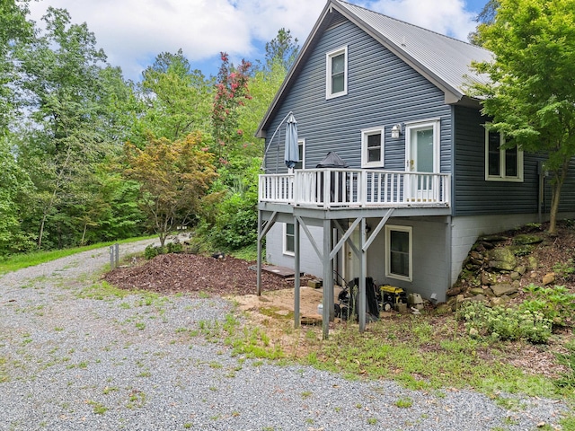 192 Shady Ln, Mill Spring, NC 28756 - back of house with a wooden deck