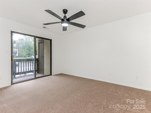 8183 Cedar Glen Dr, Charlotte, NC 28212 - empty room with carpet flooring, a ceiling fan, and baseboards