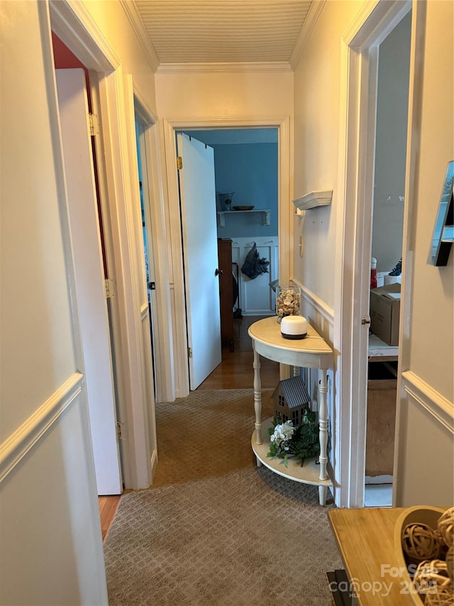 1895 Sandy Cir, Newton, NC 28658 - corridor featuring ornamental molding and carpet