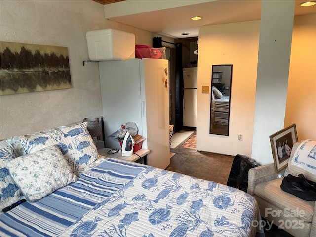 1895 Sandy Cir, Newton, NC 28658 - bedroom with fridge, recessed lighting, and carpet