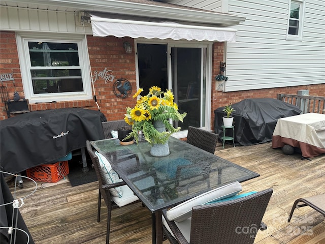 1895 Sandy Cir, Newton, NC 28658 - wooden deck with outdoor dining area and area for grilling