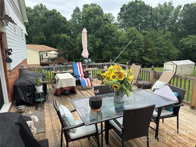 1895 Sandy Cir, Newton, NC 28658 - wooden terrace featuring outdoor dining space