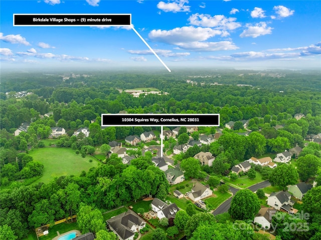 10304 Squires Way Unit 18, Cornelius, NC 28031 - aerial view of residential area with a forest