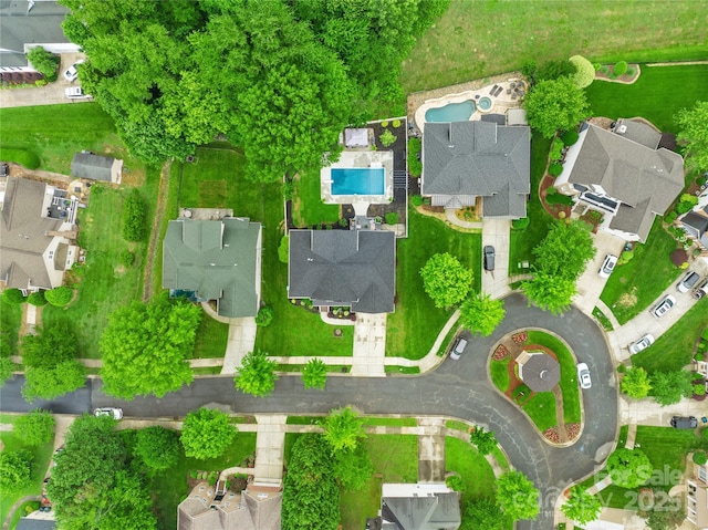 10304 Squires Way Unit 18, Cornelius, NC 28031 - aerial view of property's location featuring a pool area and nearby suburban area